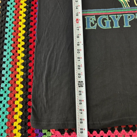 Vintage 90s Egypt Hieroglyphics Pharaoh Unisex Ancient Horse Chariot Bat… - Picture 9 of 11